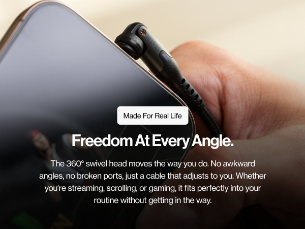 magnetic rotating tip charging cable