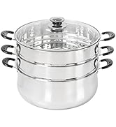 Concord 30 CM Stainless Steel 3 Tier Steamer Pot Steaming Cookware - Triply Bottom