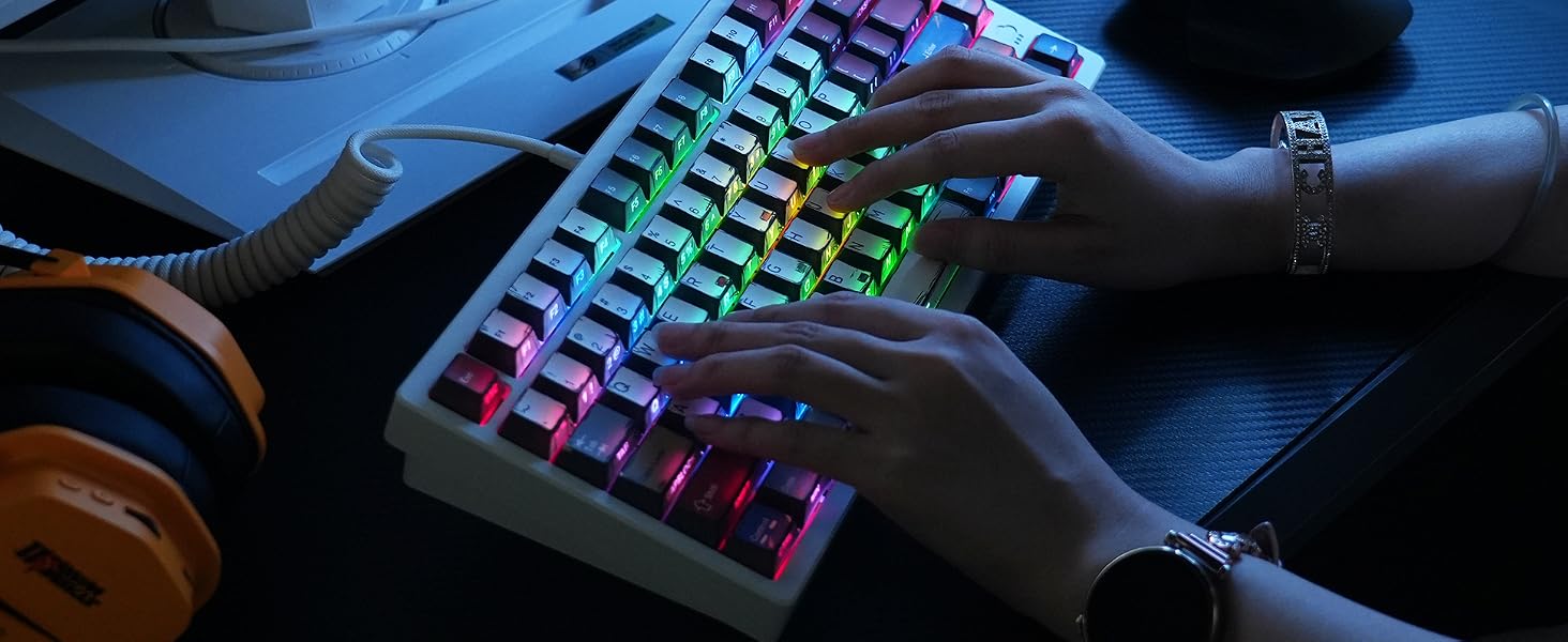 Retro PBT Keycaps