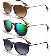 Sunglasses for Women Men Polarized uv Protection Fashion Vintage Round Classic Retro Aviator Mirr...