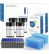 Glucoracy Blood Glucose Test Strips G-425-2, 200 Blood Sugar Test Strips for Diabetes, 200 Lancet...