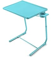 Adjustable TV Tray Table - TV Dinner Tray on Bed &amp; Sofa, Comfortable Folding Table with 6 Height ...