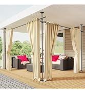 SUNALLY Room Divider Curtain Rod, No Drilling 4-10ft(H) 28-140inch(W) Adjustable Privacy Wall Div...