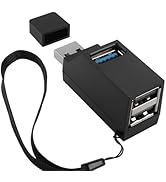HATMINI 3 Ports USB Splitter,USB Hub 3.0 90 Degree USB Splitter 1 USB 3.0 and 2 USB 2.0 Port Port...