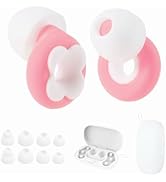 Ear Plugs for Sleeping, Noise Reduction Soft Silicone Earplugs with 4 Pairs Ear Tips&amp;One Stylish ...