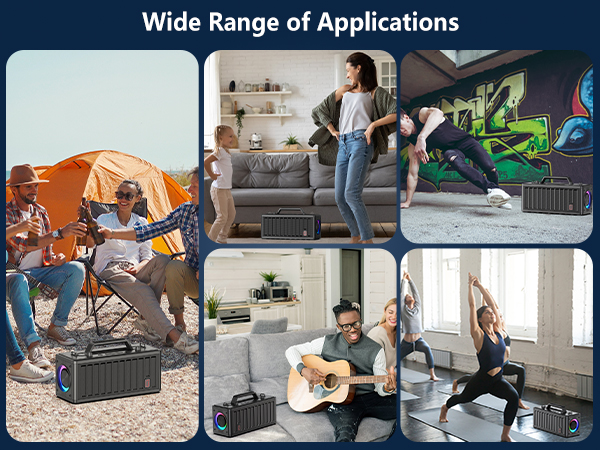 Speaker Set with LED Disco Lights