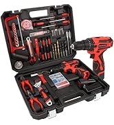 COMOWARE 16.8V Cordless Drill Set Combo Kit, 153 Pcs Tool Kit for Home, Professional Household To...