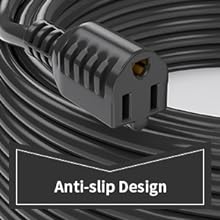 outdoor extension cord waterproof black 16/3 gauge heavy duty outside extension cord 3 prong 13A