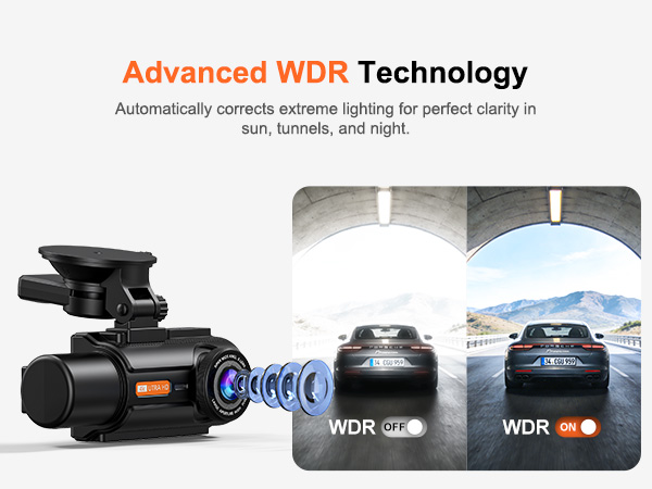 4K dashcam with WDR