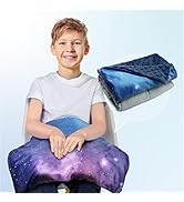Solfres Small Weighted Lap Pad Blanket Throw for Kids Boys Teens 20in x 23in 5 Lbs - Sleep Therap...