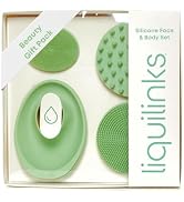 LiquiLinks Beauty Gift Set for Face &amp; Body - Spa Kit with Silicone Wristbands, Body Scrubber, Fac...