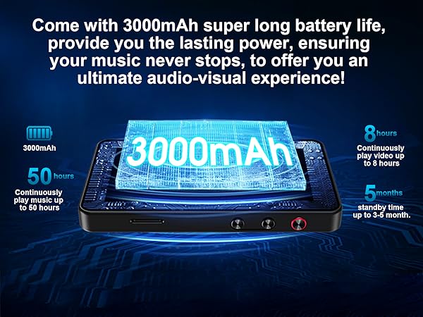 Multi-functional MP3 Player with long battery life