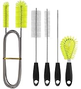 Suseg Double-Headed Two Way Nylon Cleaning Brush Drain Brush Flexible Hose 65.7 inches and 4 pcs ...