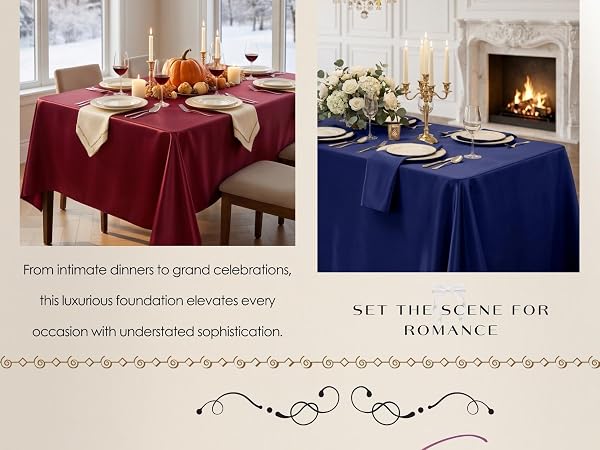 satin tablecloth
