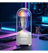 AVEKI Jellyfish Table Lamp with Bluetooth Speaker, 7-Color Dimmable Rechargeable Mood Lights for ...
