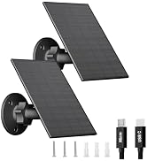 FUTUREZEN 2W Solar Panel for Security Camera Outdoor, 5V USB/Type-C Solar Charger Compatible with...
