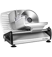 OSTBA Meat Slicer Electric Deli Food Slicer with Child Lock Protection, Removable 7.5’’ Stainless...