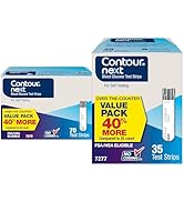 CONTOUR NEXT Blood Glucose Test Strips for Diabetes, 70 Count + 35 Count (105 Total Strips)