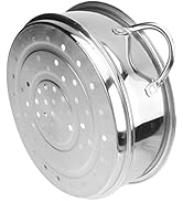 HEMOTON Stainless Steel Stackable Steamer Basket: 22cm Metal Steamer Pot Insert Pan Steaming Cook...