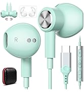 USB C Headphones for iPhone 17 Air 16e 16 Pro Max 15 Plus, Type C Headphone Wired Earbuds with Mi...