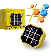 GiiKER Tic Tac Toe Bolt, 4-in-1 Electronic Game for Kids Ages 6+ | Handheld brain teaser for car ...