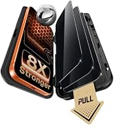 MOBOSI 3 Pack for iPhone 17 Pro Max Privacy Screen Protector, Align Tray | Easy 1-Step Install, 8...