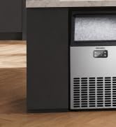 EUHOMY Commercial Ice Maker Machine, 100lbs/24H Stainless Steel Under Counter ice Machine with 33...