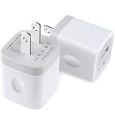 USB Charger Block,5V-1A Wall Charger Power Adapter,2 Pack USB Power Brick Charging Box Cube Compa...