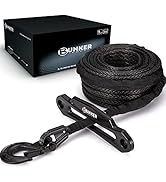 BUNKER INDUST Synthetic Winch Rope Kit,3/8" x 100' 23809LBS Winch Line Cable Replacement with Pro...