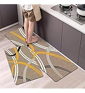 Artnice Kitchen Floor Mats 2 Piece, Modern Abstract Design Fatigue Mats for Kitchen Floor, Memory...