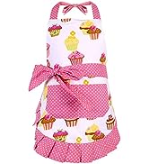 G2PLUS Cotton Kitchen Apron with Pockets, Extended Tie Apron, Personalized Chef Apron for Cooking...