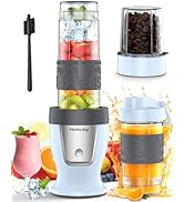 HoninJoy Smoothie Blender, 650W Personal Blenders for Shakes and Smoothies with Grinder Cup &amp; 2 B...
