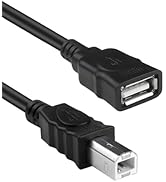 ROÉKO USB Printer Cable,USB 2.0 Adapter (1.8M) Type A Female to USB B Cables Extender Connector C...