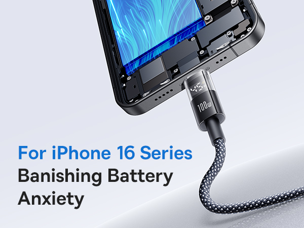 100W usb c cable with led display