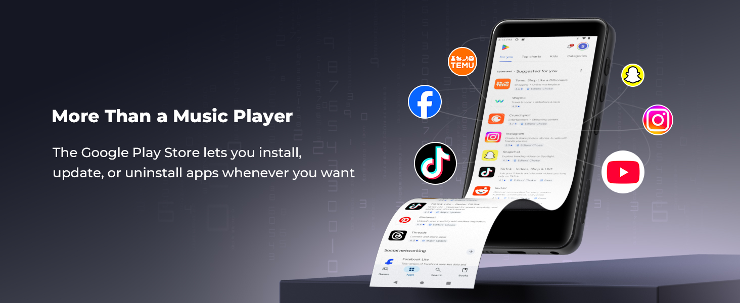 innioasis mp3 player with bluetooth