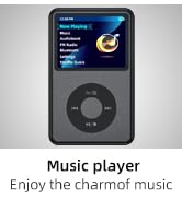128G Mp3 Player with Bluetooth, 2.4" Portable Mini HiFi Sound Bluetooth Walkman Best Gift Choice ...