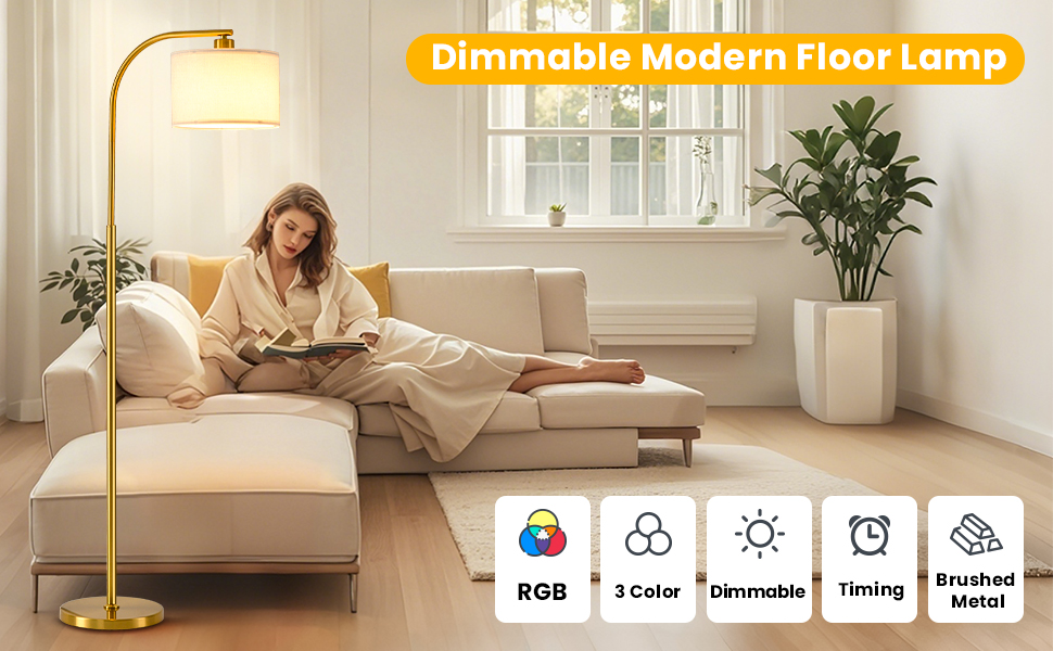 Floor Lamp for Living Room with Remote