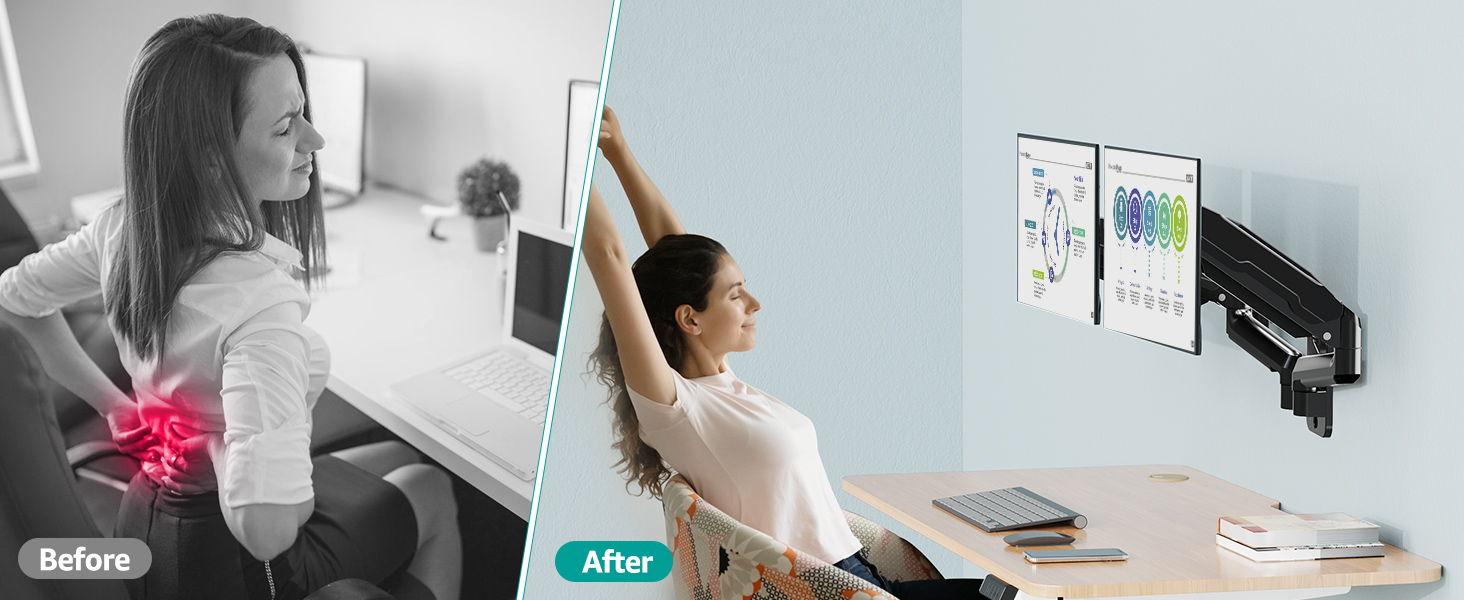 monitor wall mount dual