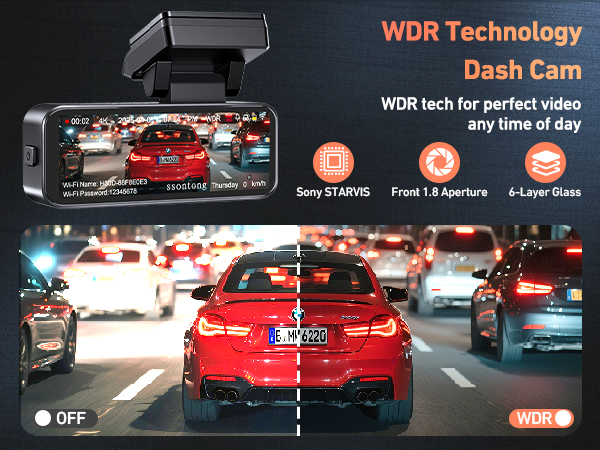 car camera - dash cam front and rear