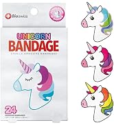 BioSwiss Bandages, Unicorn Shaped Self Adhesive Bandage, Latex Free Sterile Wound Care, Fun First...