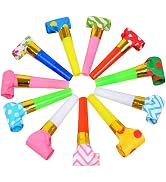 30Pcs Multicolor Party Blower Musical Blowouts Whistles Funny Party Noisemakers Party Horns Party...