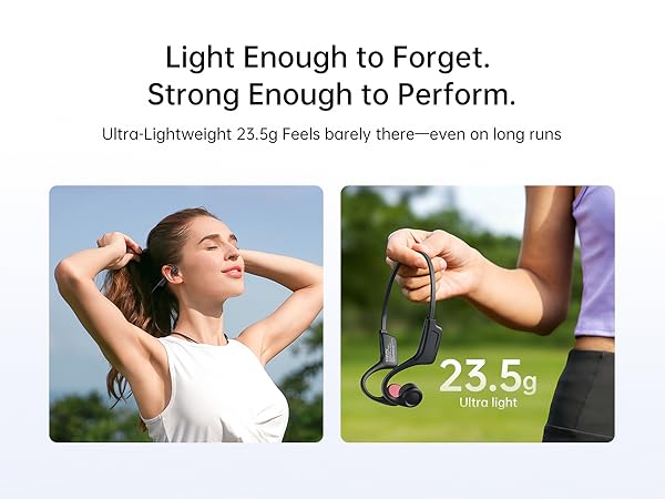 Kinglucky Open-Ear Bone Conduction Headphones for Sports
