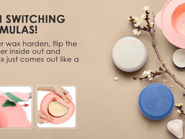 pink silicone wax line pot for melting all sorts of waxes