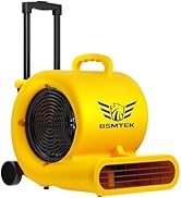 BSMTEK 2500-5000 CFM 1HP Air Mover Blower Fan, Floor Blower Dryer, 3 Speeds, 4 Adjustable Angles,...