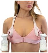 Nurturally Hands Free Breast Pump Bra, Fits 36A to 46D, Firm Hold, Adjustable &amp; Comfortable Hands...