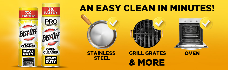 Easy-Off cleans stainless steel, oven, grill grates and more in minutes