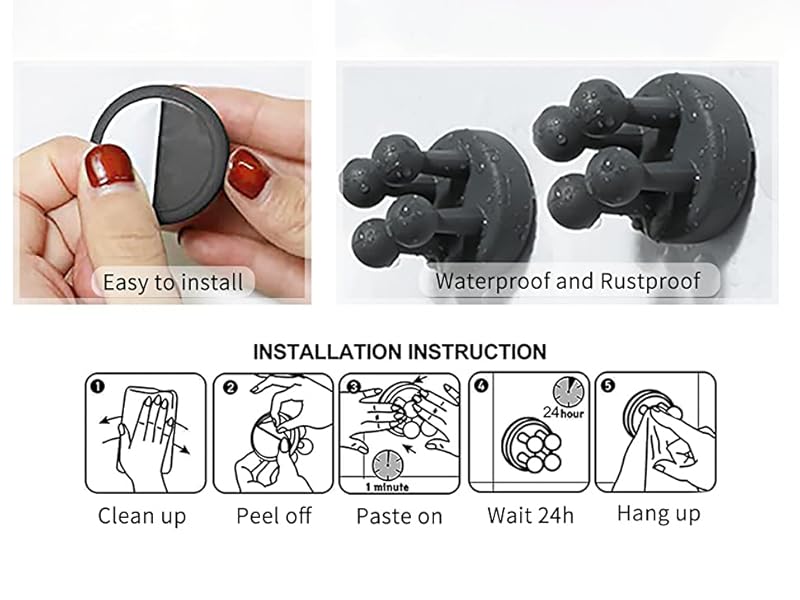 No tools needed, punch-free mounted, self-adhesive paste tapes