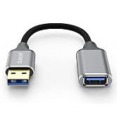 CLAVOOP Short USB Extension Cable 6 inch, USB A 3.0 Extender Male to Female Cord Braided Compatib...