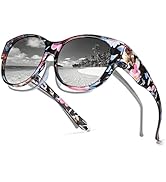 FIMILU Polarized Sunglasses Fit Over Glasses for Women, Round Sunglasses for Driving &amp; Outdoor UV...
