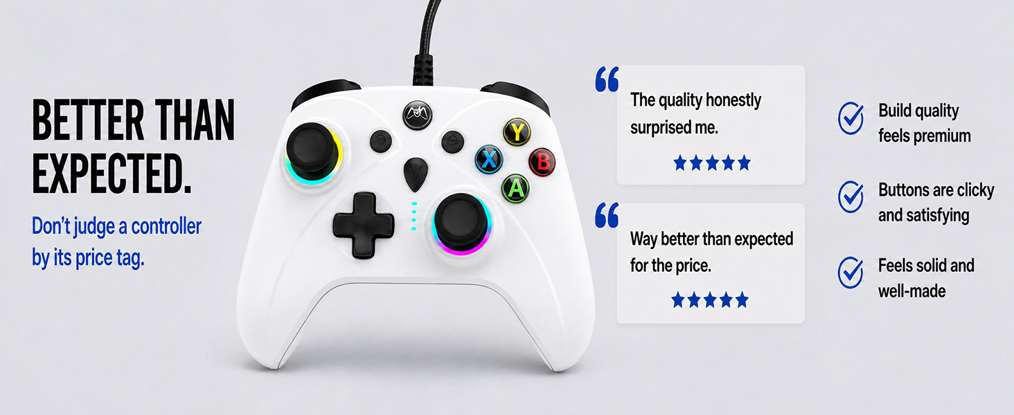 BETTER THAN EXPECTED. Don&amp;#39;t judge a controller by its price tag.